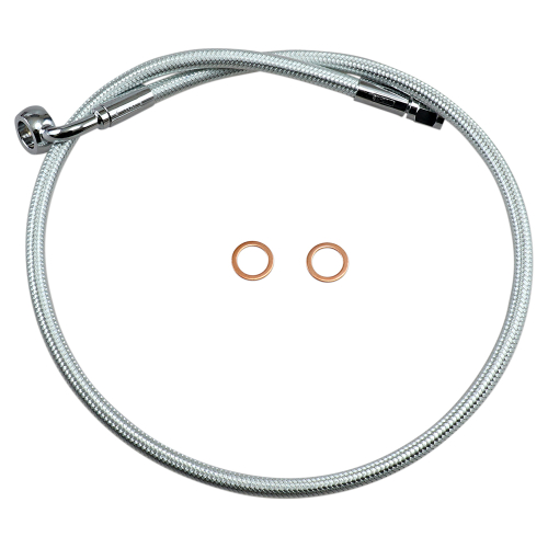 Magnum - Magnum Sterling Chromite II Designer Series ABS Front Upper Brake Line - 12mm. 90deg. Banjo - 30in. - AS378030