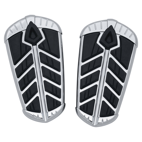 Kuryakyn - Kuryakyn Spear Passenger Floorboard Inserts - Chrome - 5656