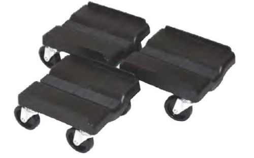 Super Caddy - Super Caddy Four Wheel Dolly - 3 Piece Set - Black - SUPER SPORT