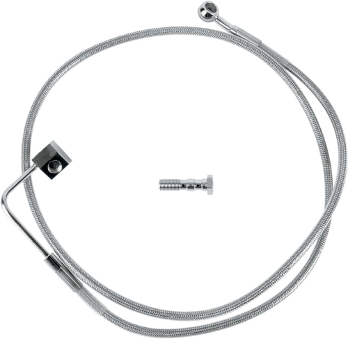 Drag Specialties - Drag Specialties Standard Length Rear Stainless Steel Brake Line Kit - Clear - 640220