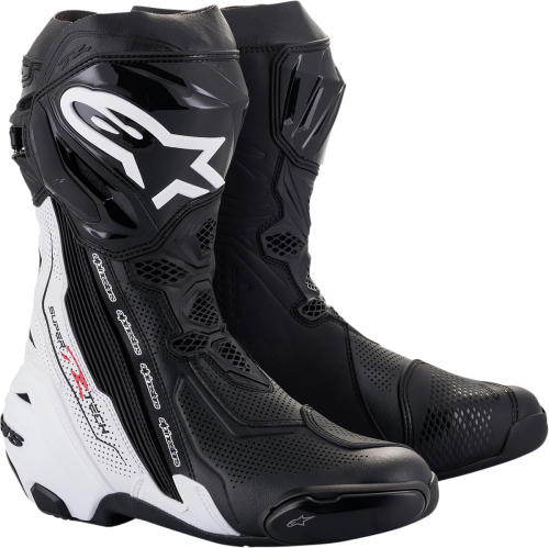 Alpinestars - Alpinestars Supertech R Vented Boots - 2220121-12-41 - Black/White - 7.5
