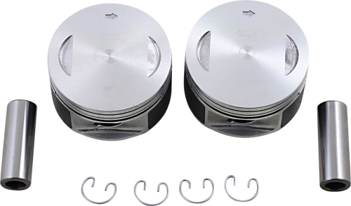 Drag Specialties - Drag Specialties Piston Kit (1450cc., 3.75in. Bore) - .005in. Oversize, 9.0:1 Compression - 0911-0042