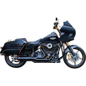S&S Cycle - S&S Cycle Qualifier 2-Into-1 Exhaust System - Race Only - Guardian Black - 550-1109