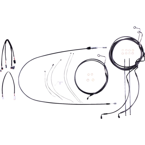 Magnum - Magnum Black Pearl Handlebar Installation Kit for 15in-17in. Ape - 4871212