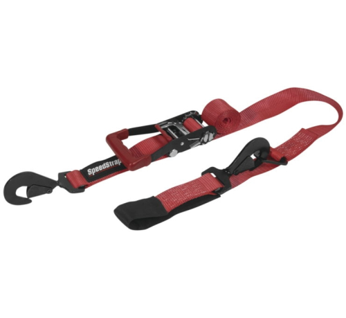 PRP - PRP 2in. Ratchet Tie Down with Twisted Snap Hooks And Axle Combo Strap - Red - 27013