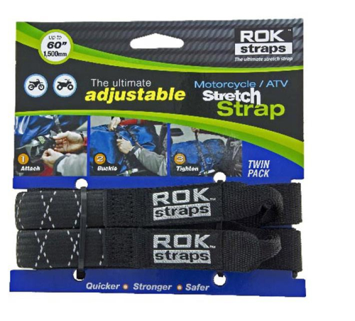 ROK Straps - ROK Straps 1 in. Heavy Duty Tie Downs - 18in.-60in. - Black/Blue - XF-1-100580