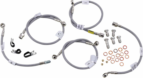 Galfer Brakes - Galfer Brakes Stainless Steel Front/Rear Hydraulic Brake Line Kit - FK003D754-5