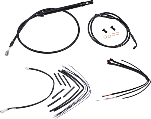Burly Brand - Burly Brand Handlebar Cable/Line Install Kits - Black - B30-1261