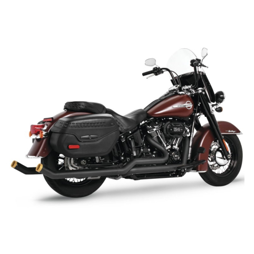 Freedom Performance - Freedom Performance Tuck-N-Under Upsweep Exhaust - Black with Solid Gold Tips -  Straight Star - HD01453