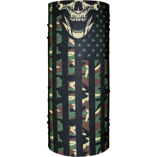 Zan Headgear - Zan Headgear Motley Tube - T460 - Woodland Camouflage Flag - OSFM