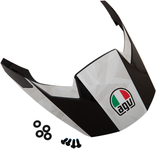 AGV - AGV Peak for AX-9 Helmets - Black/White/Cyan Blue - 21KIT76337005 N