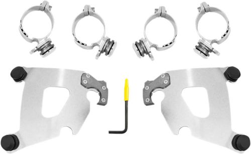 Memphis Shades - Memphis Shades Trigger-Lock Mount Kit for Cafe Fairing - Polished - MEK2034