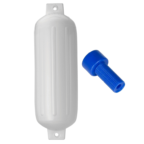 Polyform U.S. - Polyform G-5 Twin Eye Fender 8.8" x 26.8" - White w/Air Adapter