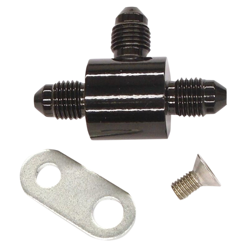 Magnum - Magnum AN-3 T-Block w/ Bracket Brake Line Fitting - Black - 1704-982