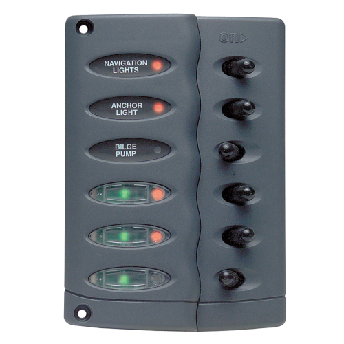 Marinco - Marinco Contour Switch Panel - Waterproof 6 Way