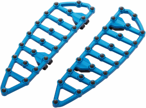 Arlen Ness - Arlen Ness MX Driver Floorboards - Blue Anodized - 06-892