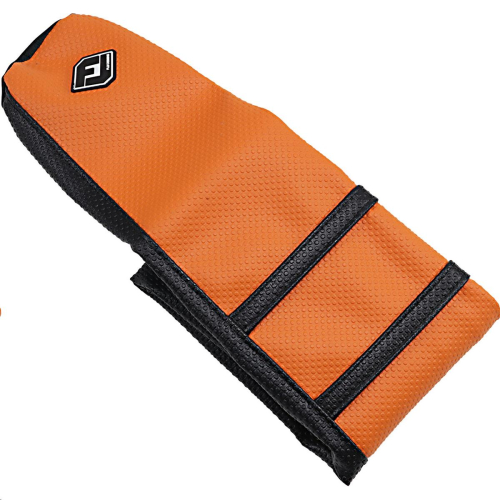 FLU Designs Inc. - FLU Designs Inc. Pro Rib Seat PRS Cover - Black/Orange/Black - 55508
