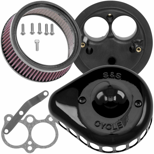 S&S Cycle - S&S Cycle Mini Teardrop Stealth Air Cleaner Kit - Gloss Black - 170-0444