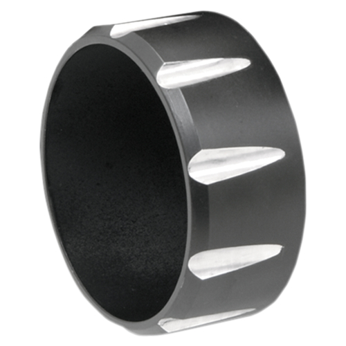 Bassani Manufacturing - Bassani Manufacturing Fluted Billet End Cap for Pro Street Exhaust System - Black - BE25T