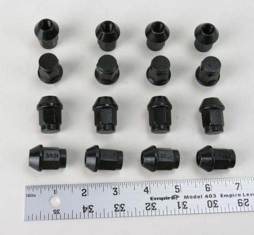Douglas Wheel Tire - Douglas Wheel Tire Lug Nuts - 3/8in. x 24 - Tapered - Black - 952-91BK