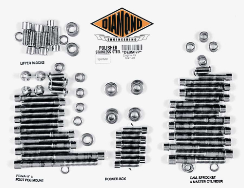 Diamond Engineering - Diamond Engineering OEM-Style Polished Stainless Engine Kit - DE8507H
