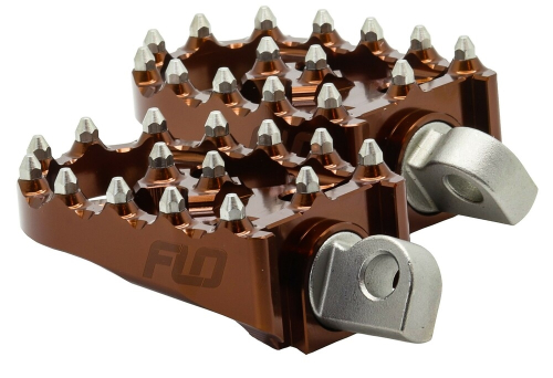 Flo Motorsports - Flo Motorsports Moto Style Footpeg Set - Bronze - FPEG-800BRZ