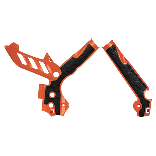Acerbis - Acerbis X-Grip Frame Guards - Orange/Black - 2374251008