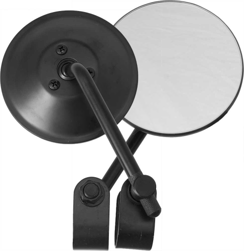 HardDrive - HardDrive Universal 4in. Round Mirrors with 4in. Stem - Black - 153074