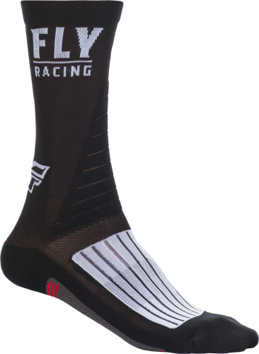 Fly Racing - Fly Racing Fly Factory Rider Sock - SPX009600-A1 - Black/White/Red - Sm-Md