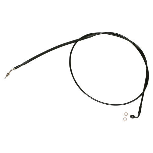 Magnum - Magnum XR Stainless Hydraulic Clutch Line - Stock Length - Black/Black Fittings - SBB0106-74