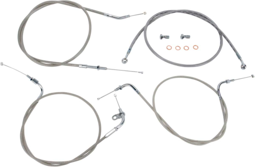 Baron Custom Accessories - Baron Custom Accessories Stainless Cable and Line Kit (+12in.) - BA-8015KT-12