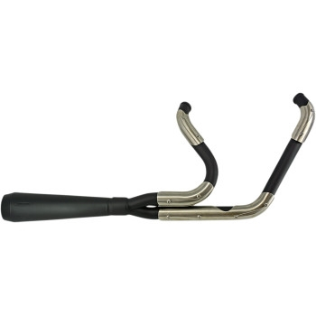 Trask Performance - Trask Performance Assault 2-into-1 Exhaust - Black/Stainless - TM-5030BK