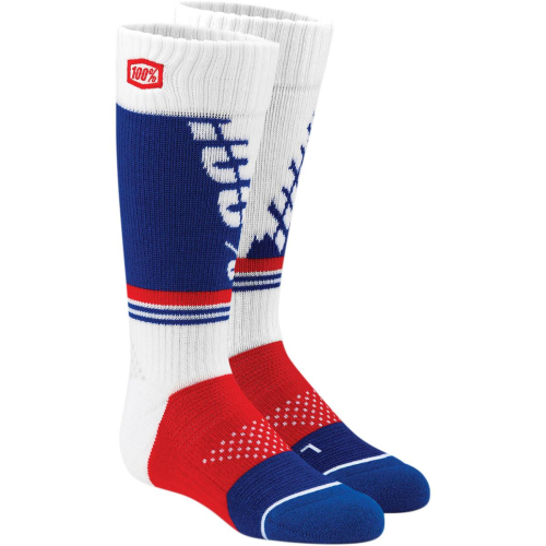 100% - 100% Youth Socks - 24107-000-18 - White - Lg-XL