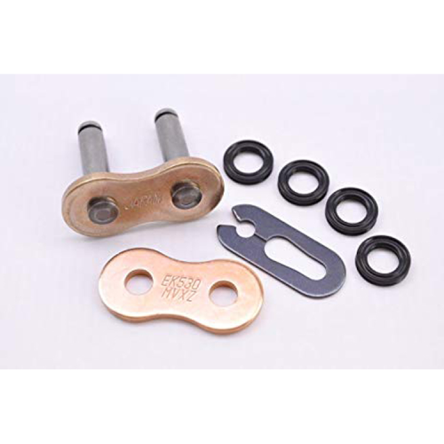 EK Chain - EK Chain Rivet Connecting Link for 520 MVXZ Quadra X-Ring Zero Stretch Chain - Gold - 810-520MVXZ-SKJ/ZG