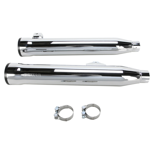 Cobra - Cobra 3in. Slip-On Muffler with RacePro Tips - Chrome - 6056