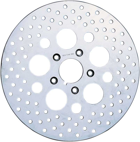Drag Specialties - Drag Specialties Polished Stainless Steel Drilled Brake Rotor - 060171ASP-BC648