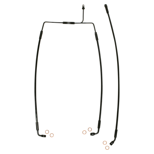 Magnum - Magnum Black Coated XR Stainless Front Brakeline Kit with Black Fittings - 19in. Total Length - SBB1307-19