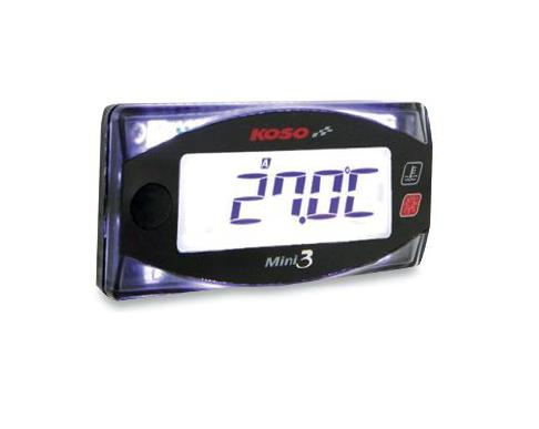 Koso North America - Koso North America Mini 3 Dual Temperature Meter - BA003170