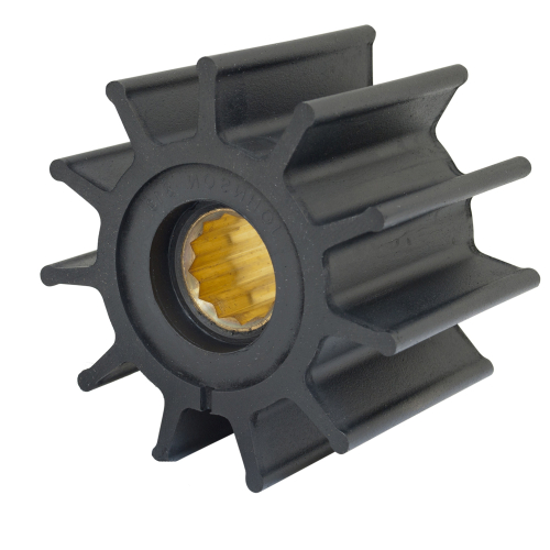 Jabsco - Jabsco Impeller Kit - 12 Blade - Neoprene - 3-&#190;" Diameter - Brass Insert - Spline Drive
