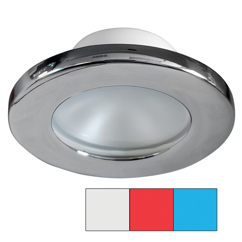I2Systems Inc - i2Systems Apeiron A3120 Screw Mount Light - Red, Cool White & Blue - Chrome Finish