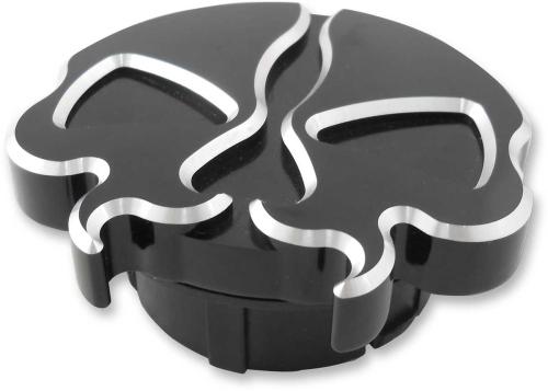 Drag Specialties - Drag Specialties Split Skull Dummy Gas Cap - Black - 0703-0790
