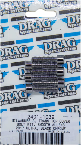 Drag Specialties - Drag Specialties Transmission Top Cover Bolt Kit - Smooth - 2401-1039