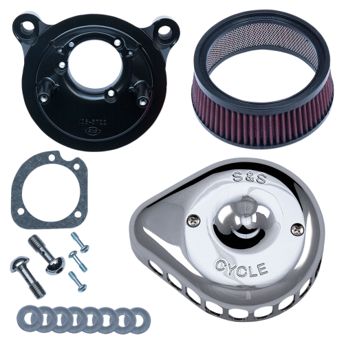S&S Cycle - S&S Cycle Mini Teardrop Stealth Air Cleaner Kit - Chrome - 170-0441