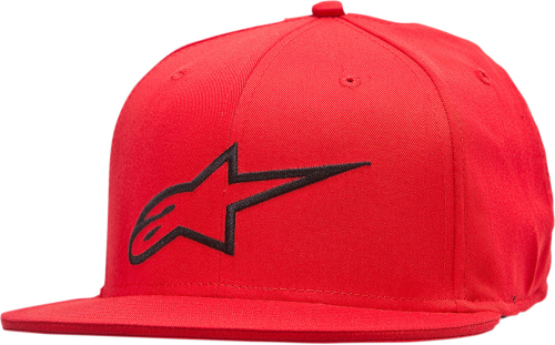Alpinestars - Alpinestars Ageless Flatbill Hat - 1035810153010SM - Red/Black - Sm-Md