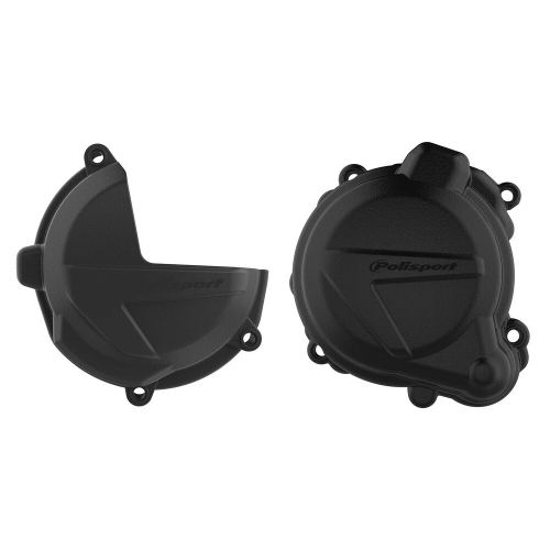 Polisport - Polisport Clutch/Ignition Cover Kit - Black - 91000