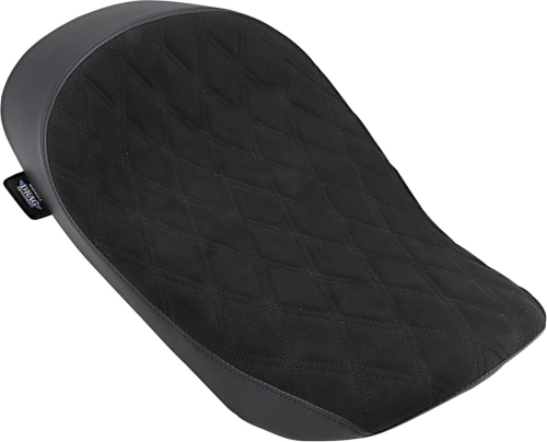Drag Specialties - Drag Specialties EZ on Solo Seat For Ness Winged Gas Tank - Suede Double Diamond Stitch - 0801-1068
