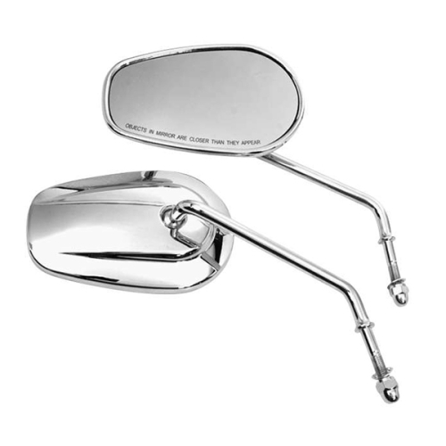 Bikers Choice - Bikers Choice Tapered Long Stem Mirror - Chrome - 482006