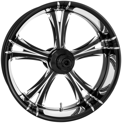 Xtreme Machine - Xtreme Machine Fierce Front Wheel (Single Disc) - 21x3.5in. - Black Cut Xquisite - 1229-7106R-XFR-BMP