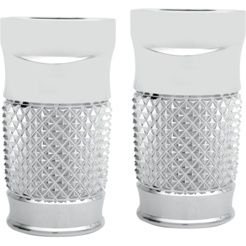 Eddie Trotta Designs - Eddie Trotta Designs Fork Slider Cover - Cross-Cut Chrome - TC-998