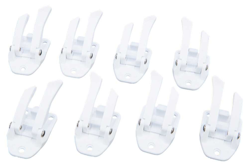 Fly Racing - Fly Racing 8pc. Buckle Lever Kit for Kinetic/Maverik Boots - White - 360-5062